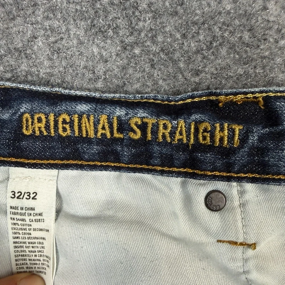 American‎ Eagle Original Straight Jeans Mens 32x32 Blue Medium Wash Denim